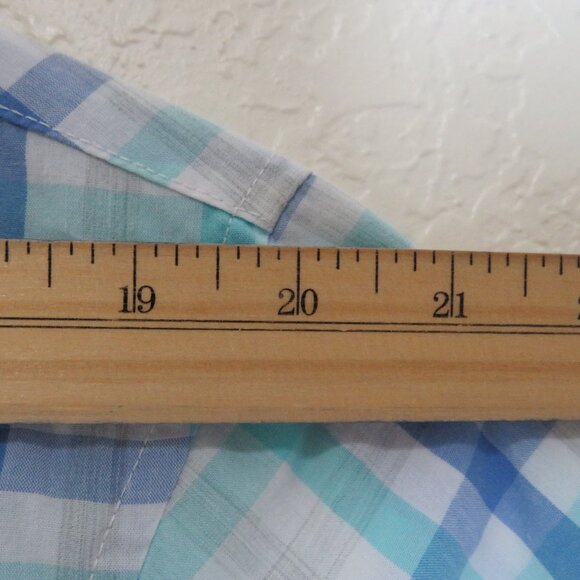 Chaps* Men's Short Sleeve‎ Button Down Curved Hem Chest Pocket Shirt~ Size XL - Picture 6 of 12